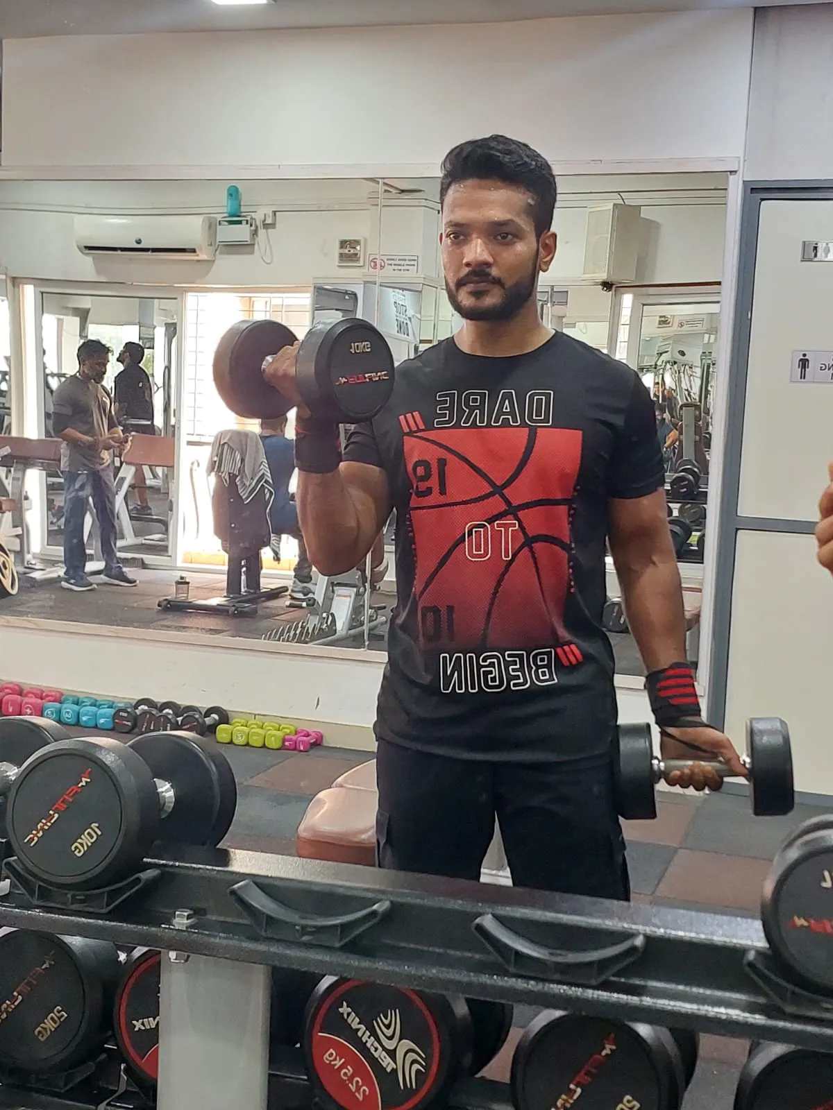 Imran Khan A. after losing 16 kg at Power Fitness Club.
