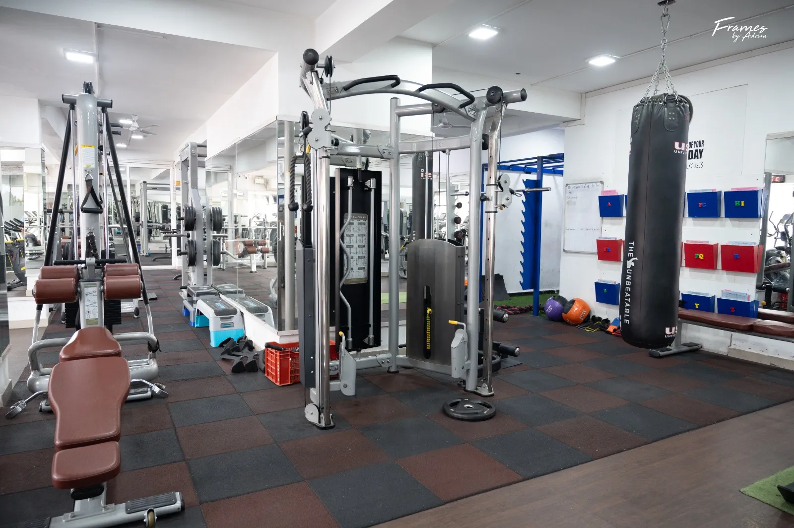 Boxing bag area for striking practice and conditioning sessions.