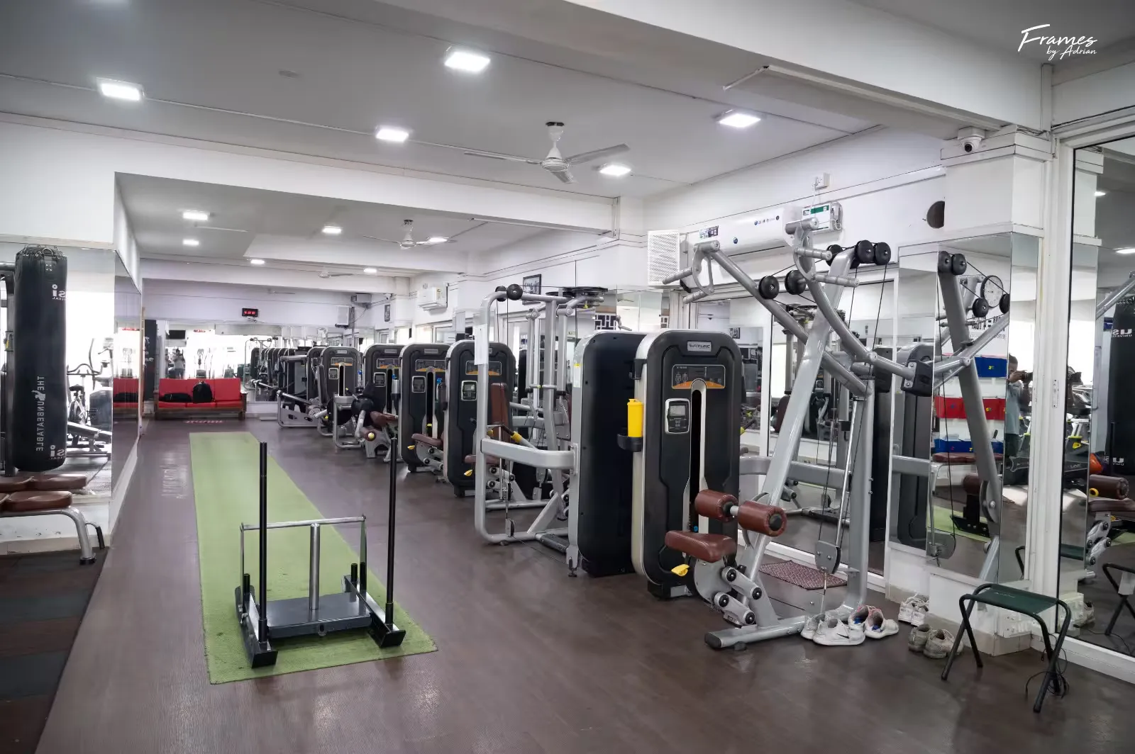 Functional sled pull training zone used for long-term conditioning at Power Fitness Club.